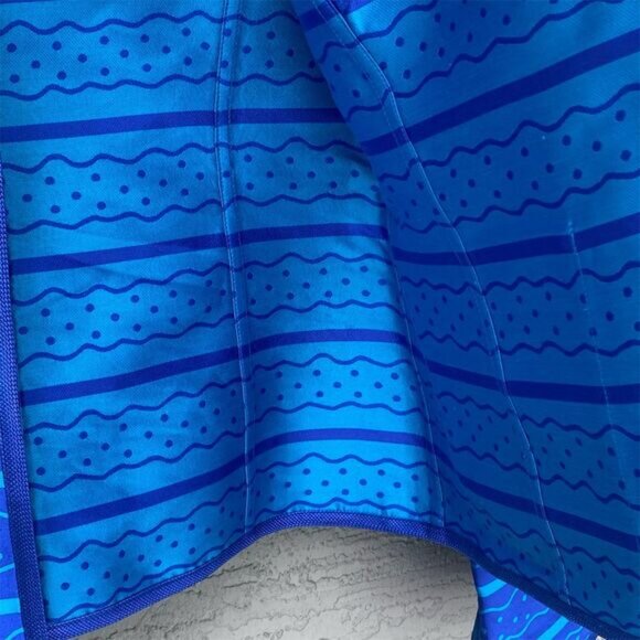 Nina Mclemore Women's Blue Striped Silk Jacket Size 2 Casual Spring - Picture 7 of 11